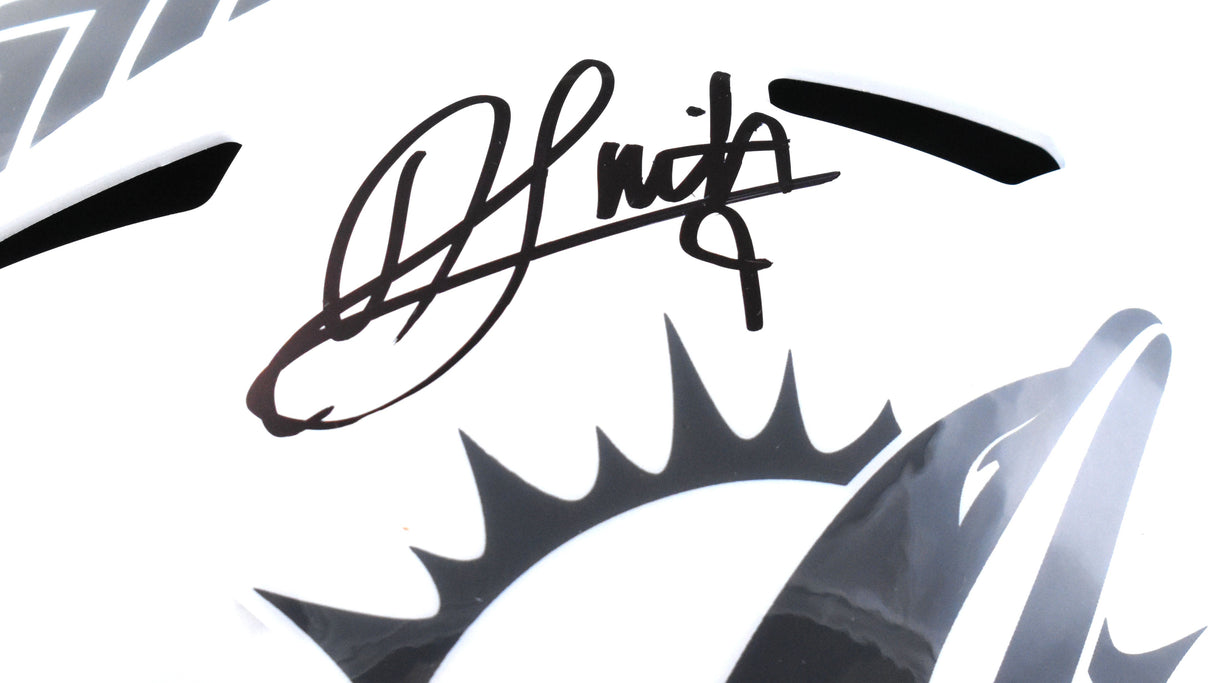 Jonnu Smith Autographed Dolphins F/S Salute 2024 Speed Helmet - Beckett W Holo