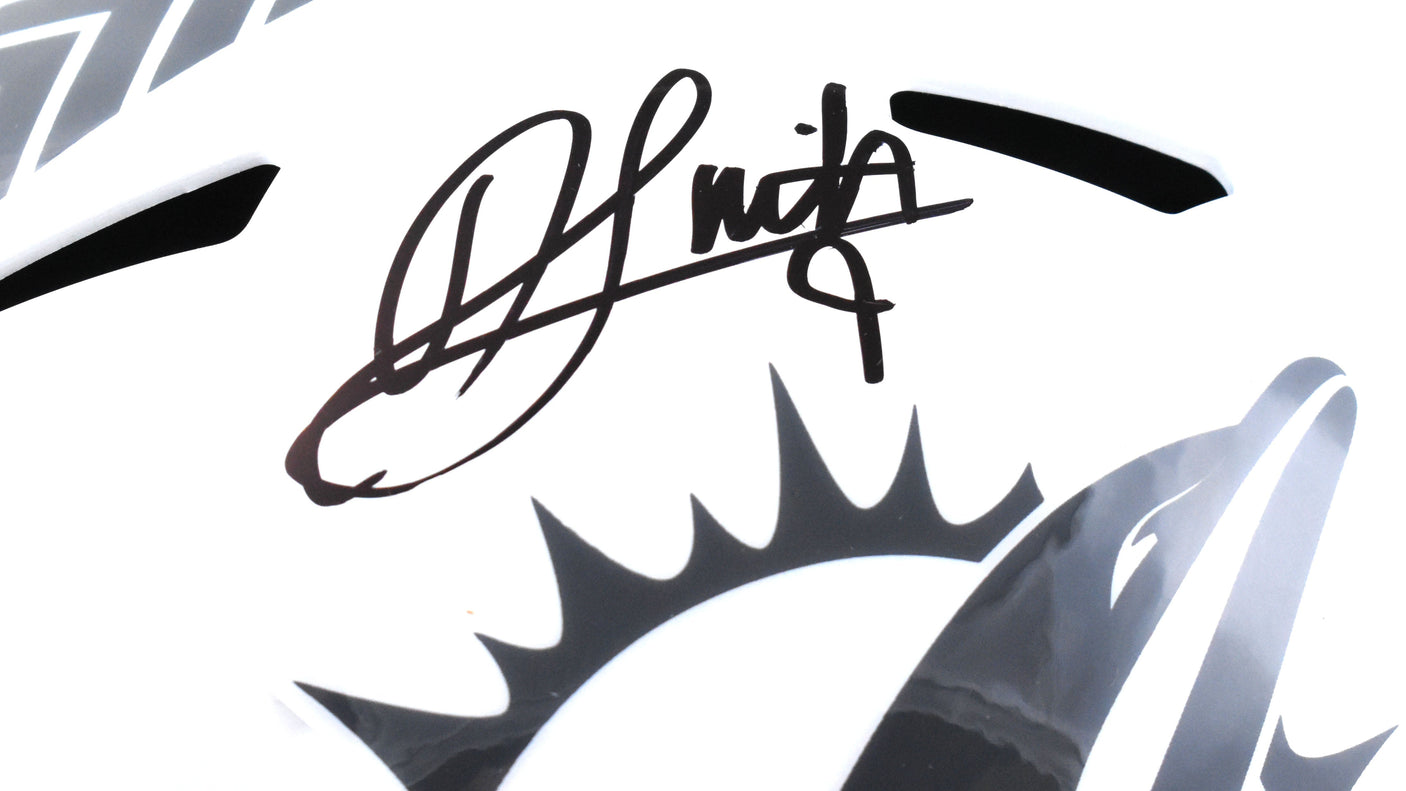 Jonnu Smith Autographed Dolphins F/S Salute 2024 Speed Helmet - Beckett W Holo