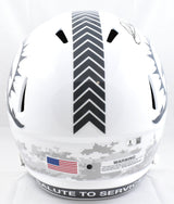 Jonnu Smith Autographed Dolphins F/S Salute 2024 Speed Helmet - Beckett W Holo