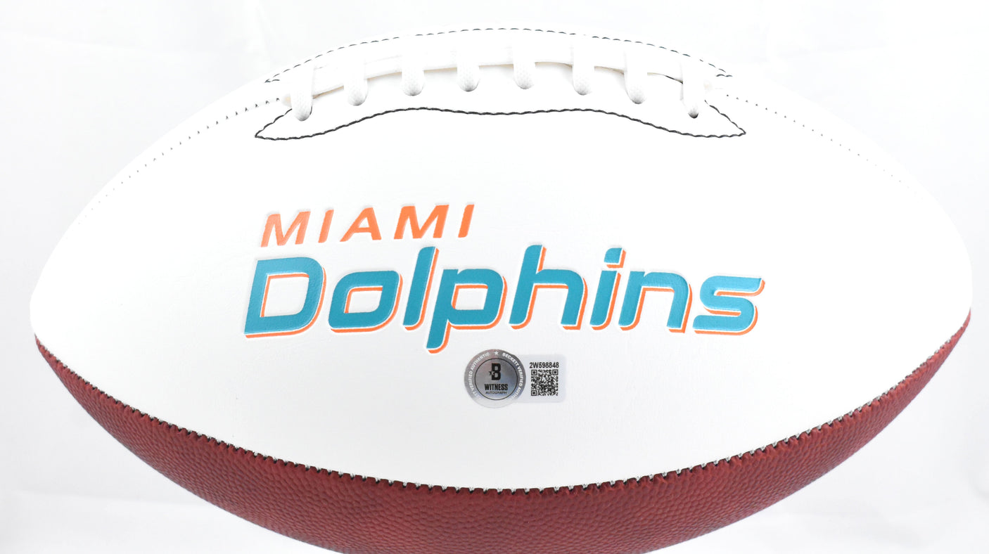 Jonnu Smith Autographed Miami Dolphins Logo Football - Beckett W Hologram *Black