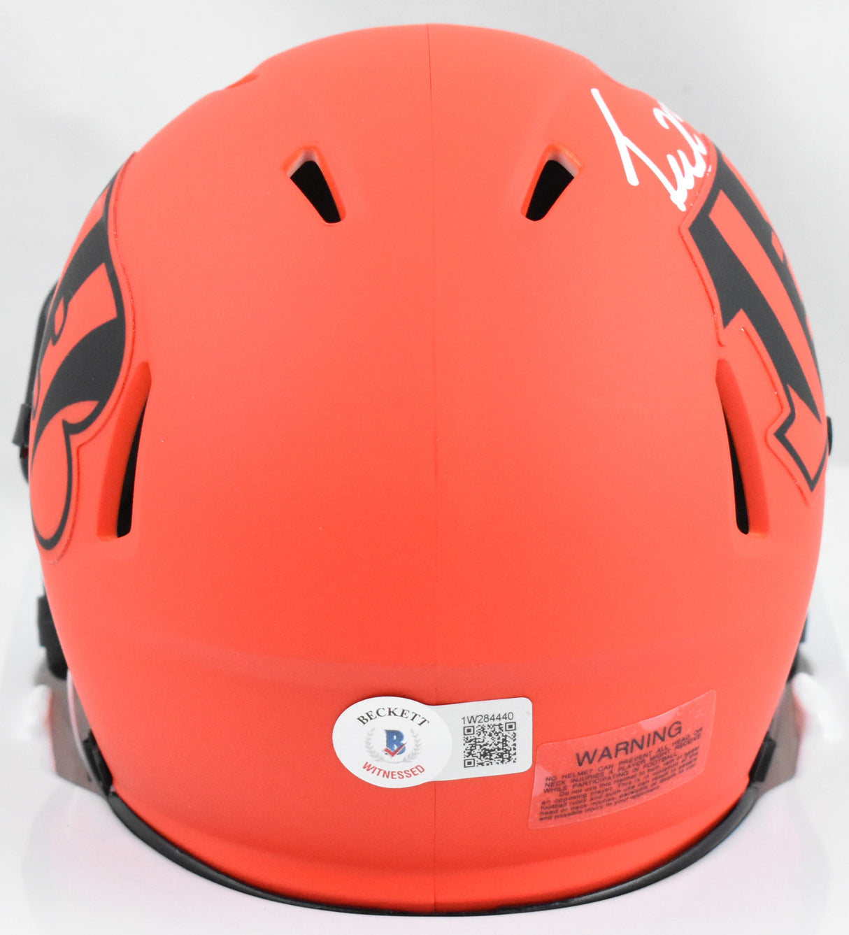 Tee Higgins Autographed Bengals Rave Speed Mini Helmet - Beckett W Hologram