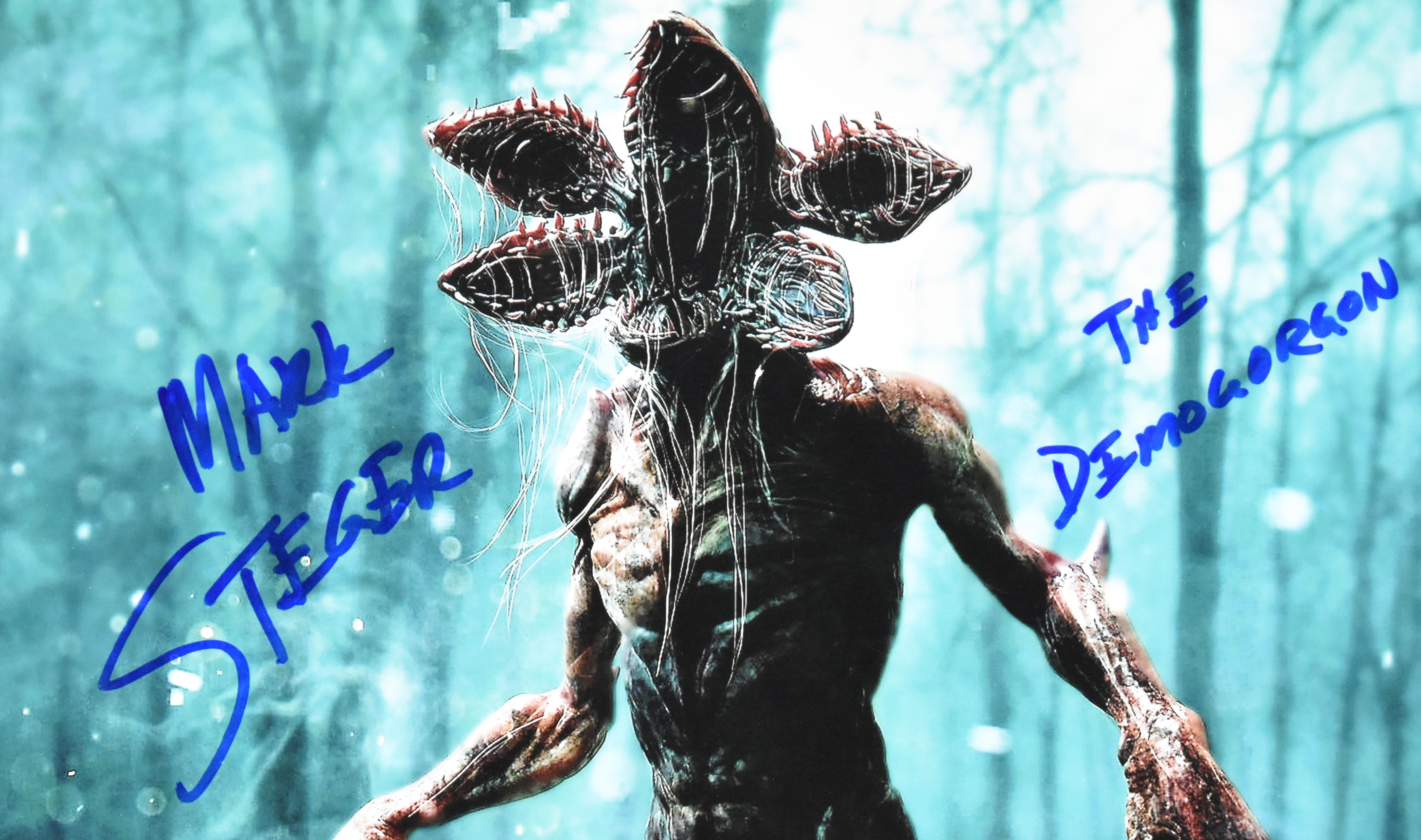 Mark Steger Autographed 11x14 Stranger Things Demogorgon Photo