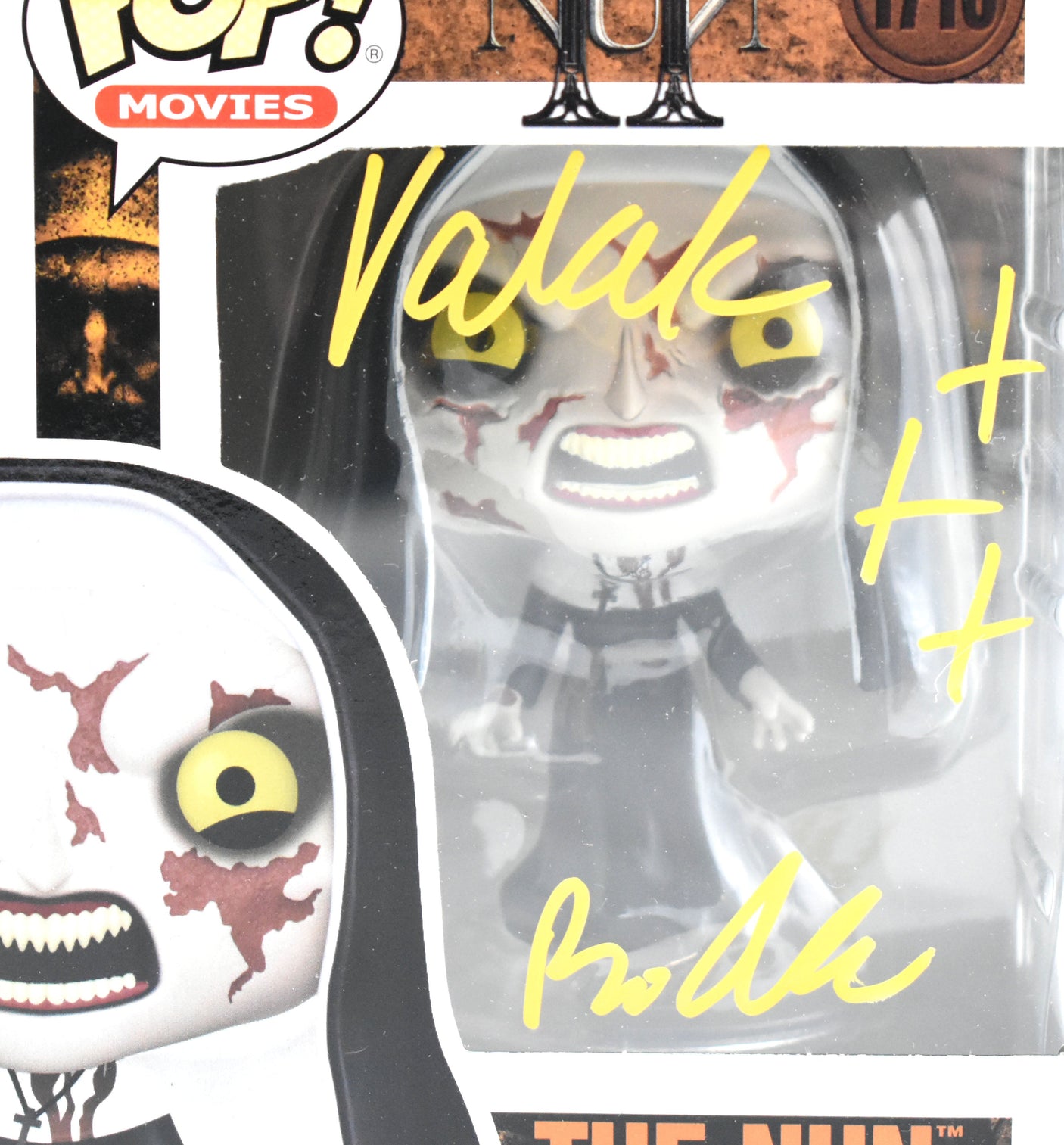 Bonnie Aarons Autographed The Nun Funko Pop #1710 Valak Beckett Hologram Yellow
