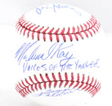 Michael Kay John Sterling Suzyn Waldman Signed Rawlings OML Baseball Beckett W