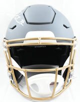 Michael Strahan Autographed NFL F/S Slate Speed Flex Helmet - Beckett W Hologram
