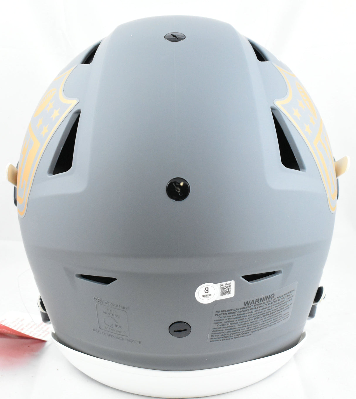 Michael Strahan Autographed NFL F/S Slate Speed Flex Helmet - Beckett W Hologram