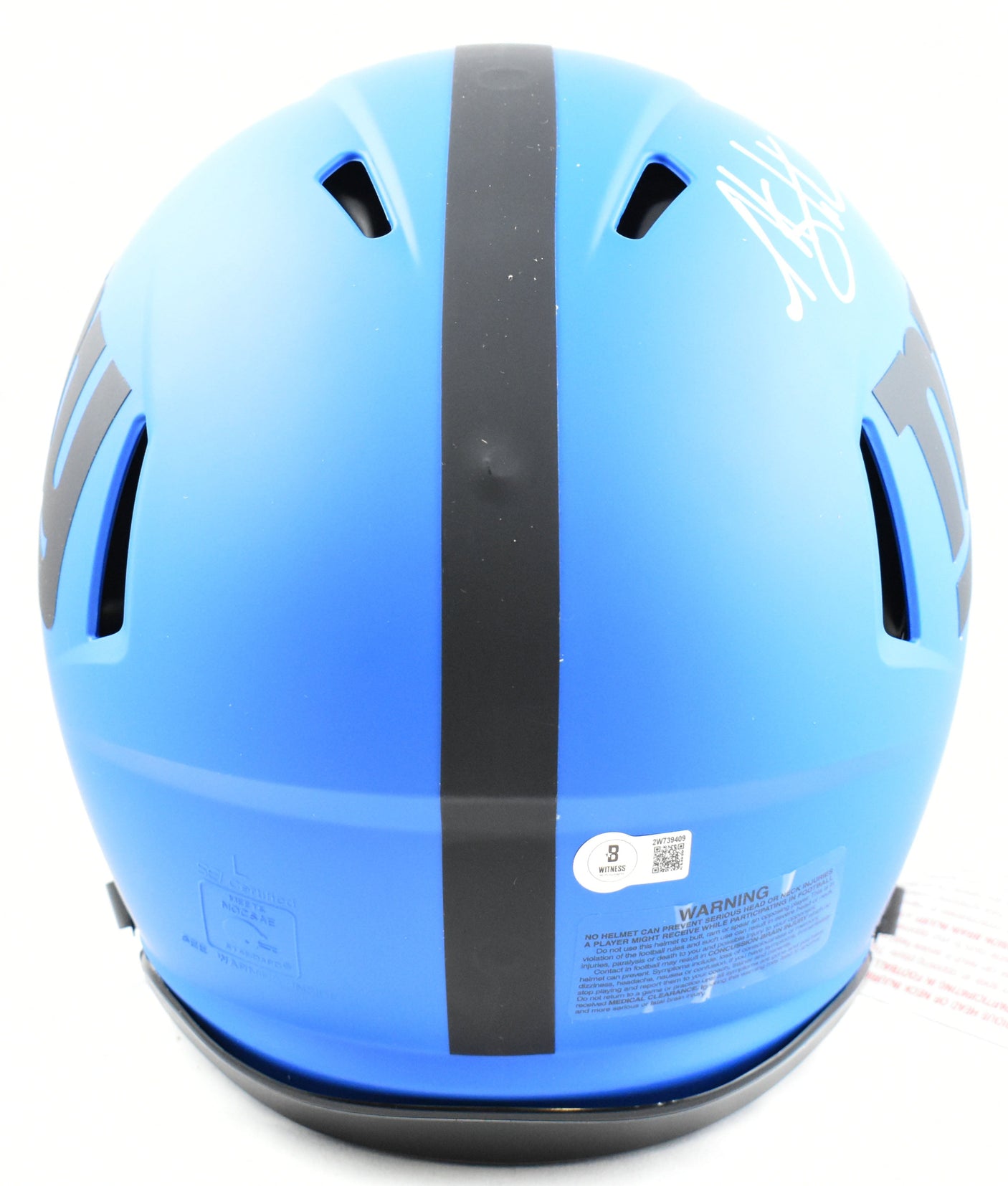 Michael Strahan Autographed Giants F/S Rave Speed Authentic Helmet BeckettW Holo