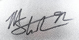 Michael Strahan Autographed Giants Replica Silver Duke Football Beckett W Holo