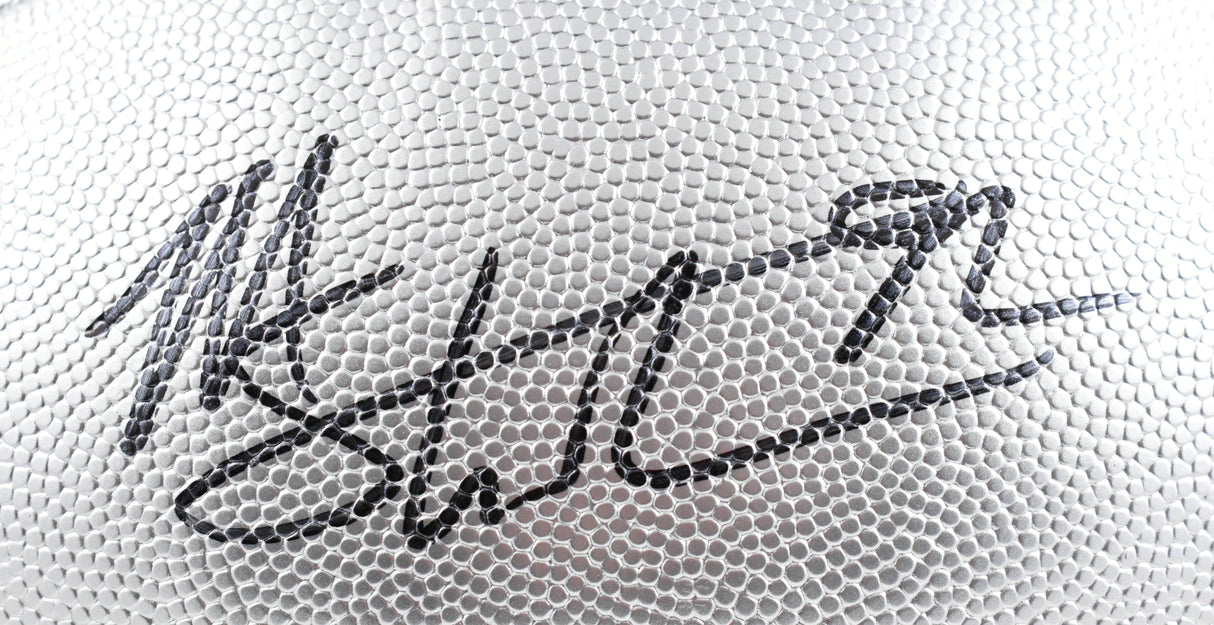 Michael Strahan Autographed Giants Replica Silver Duke Football Beckett W Holo