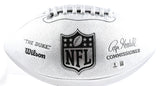 Michael Strahan Autographed Giants Replica Silver Duke Football Beckett W Holo