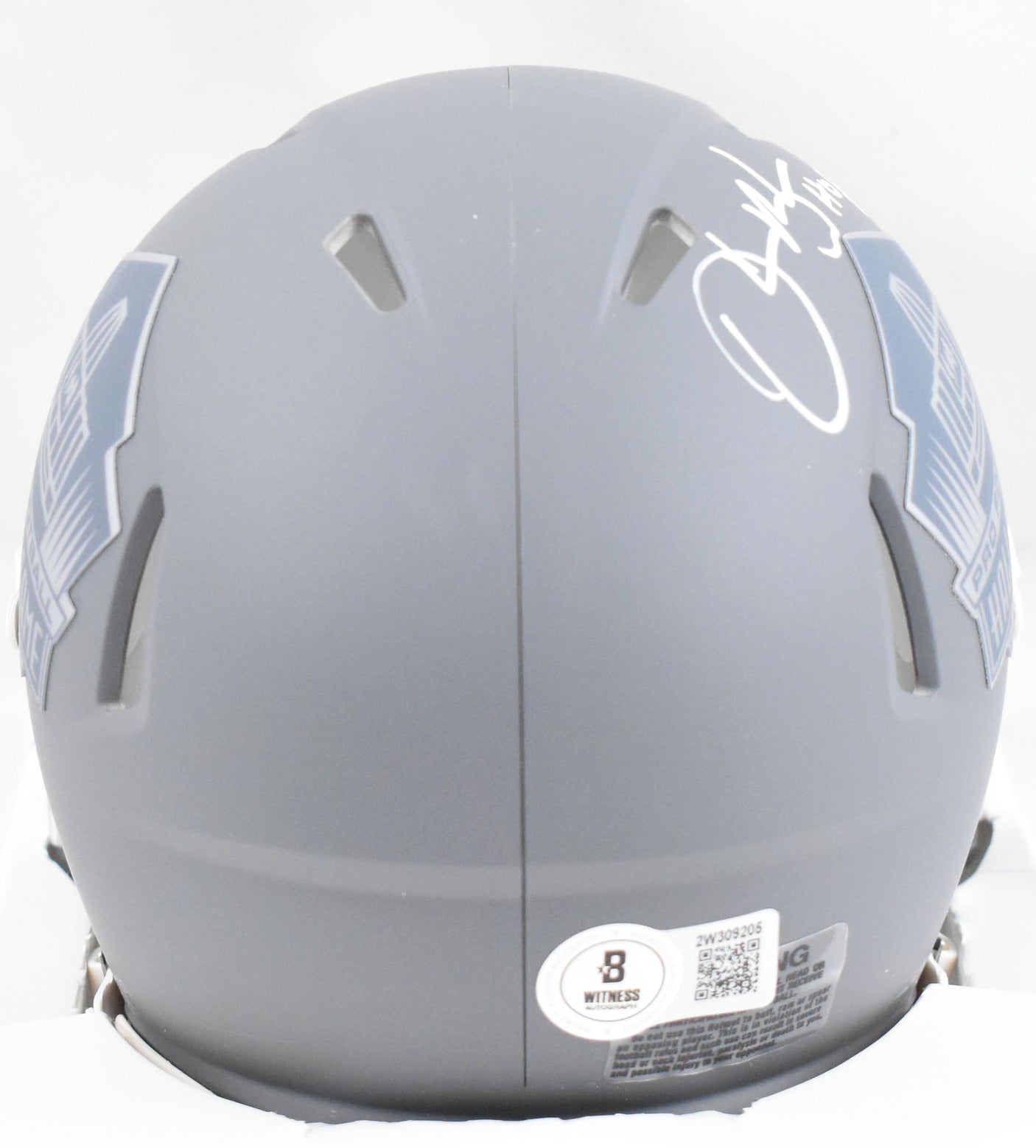 Derrick Brooks Autographed NFL Slate Speed Mini Helmet HOF - Beckett W Hologram