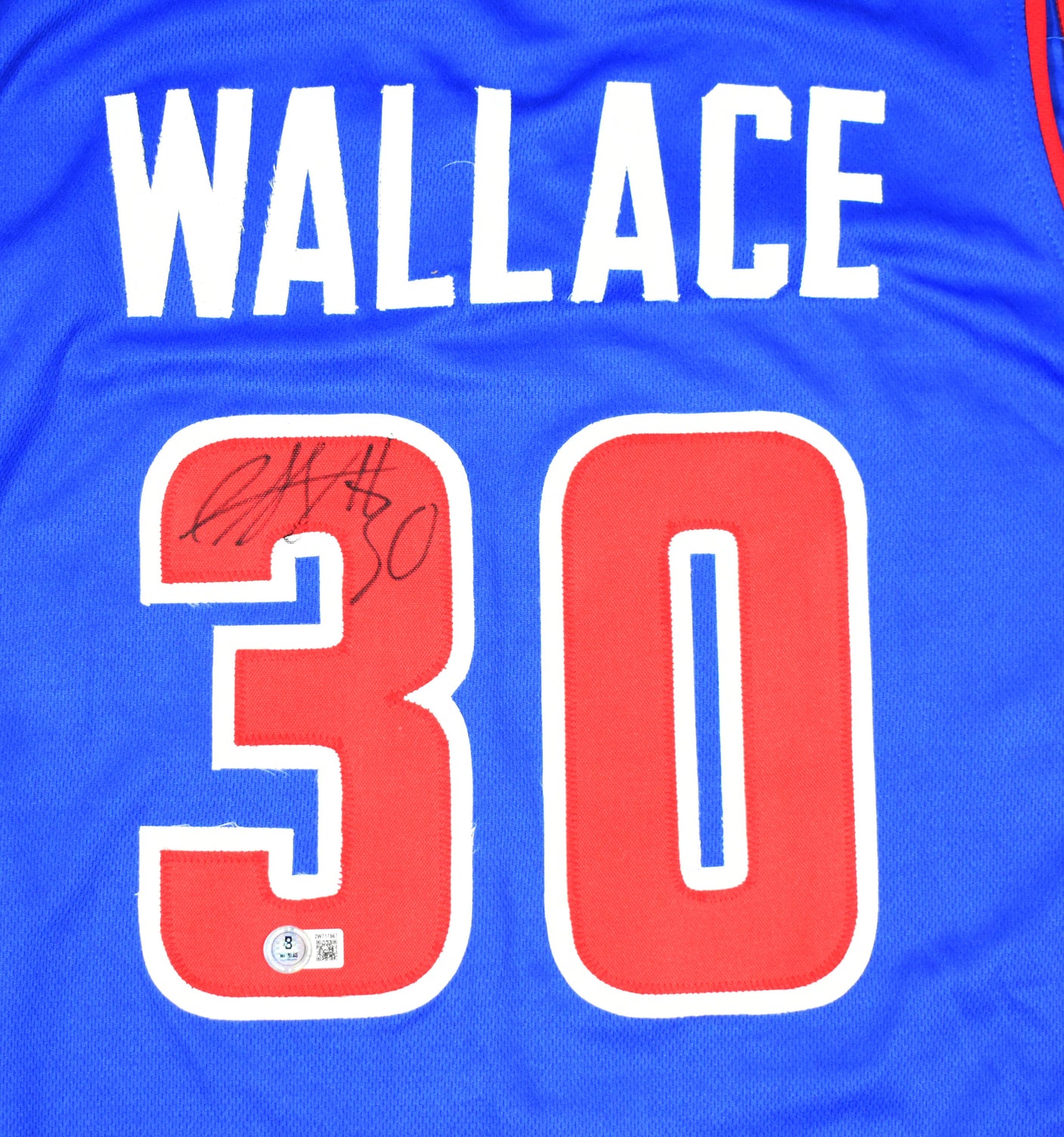 Rasheed Wallace Autographed Blue Pro Style Jersey - Beckett W Hologram *Black
