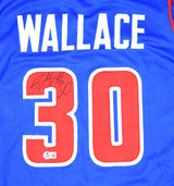 Rasheed Wallace Autographed Blue Pro Style Jersey - Beckett W Hologram *Black