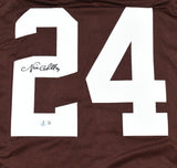 Nick Chubb Autographed Brown Pro Style Jersey - Beckett W Hologram *2