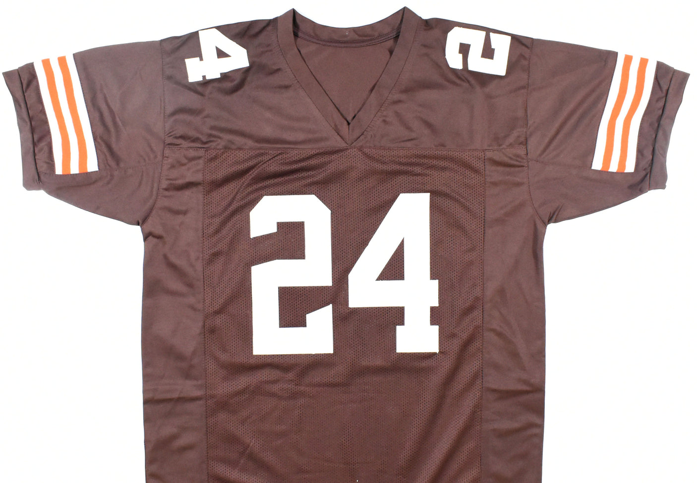 Nick Chubb Autographed Brown Pro Style Jersey - Beckett W Hologram *2