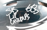 A.J. Brown Autographed Eagles F/S Speed Authentic Helmet SB Champs Beckett Holo