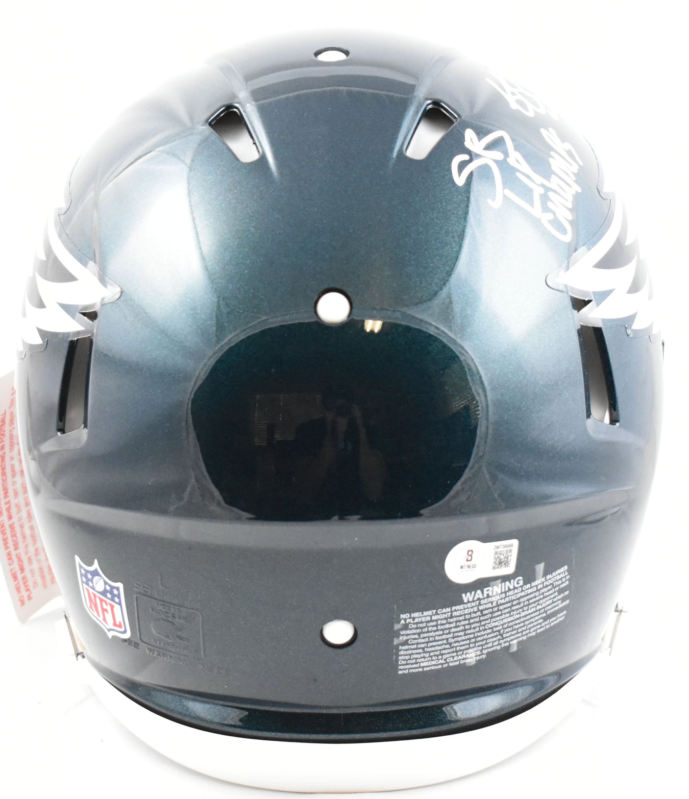 AJ Brown Autographed Eagles F/S Speed Authentic Helmet SB Champs Beckett Holo