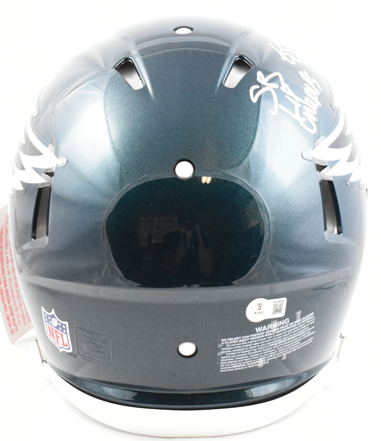 A.J. Brown Autographed Eagles F/S Speed Authentic Helmet SB Champs Beckett Holo