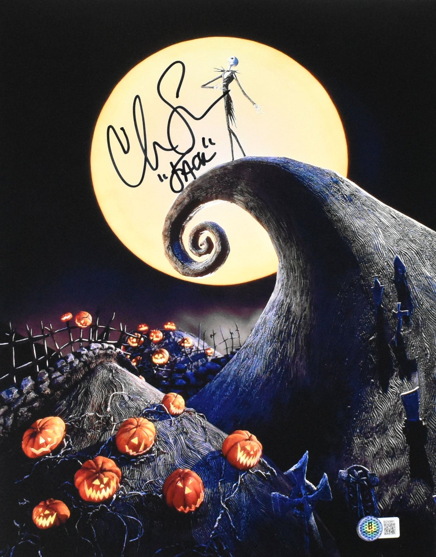 Chris Sarandon Autographed 11x14 The Nightmare Before Christmas Photo Beckett *3