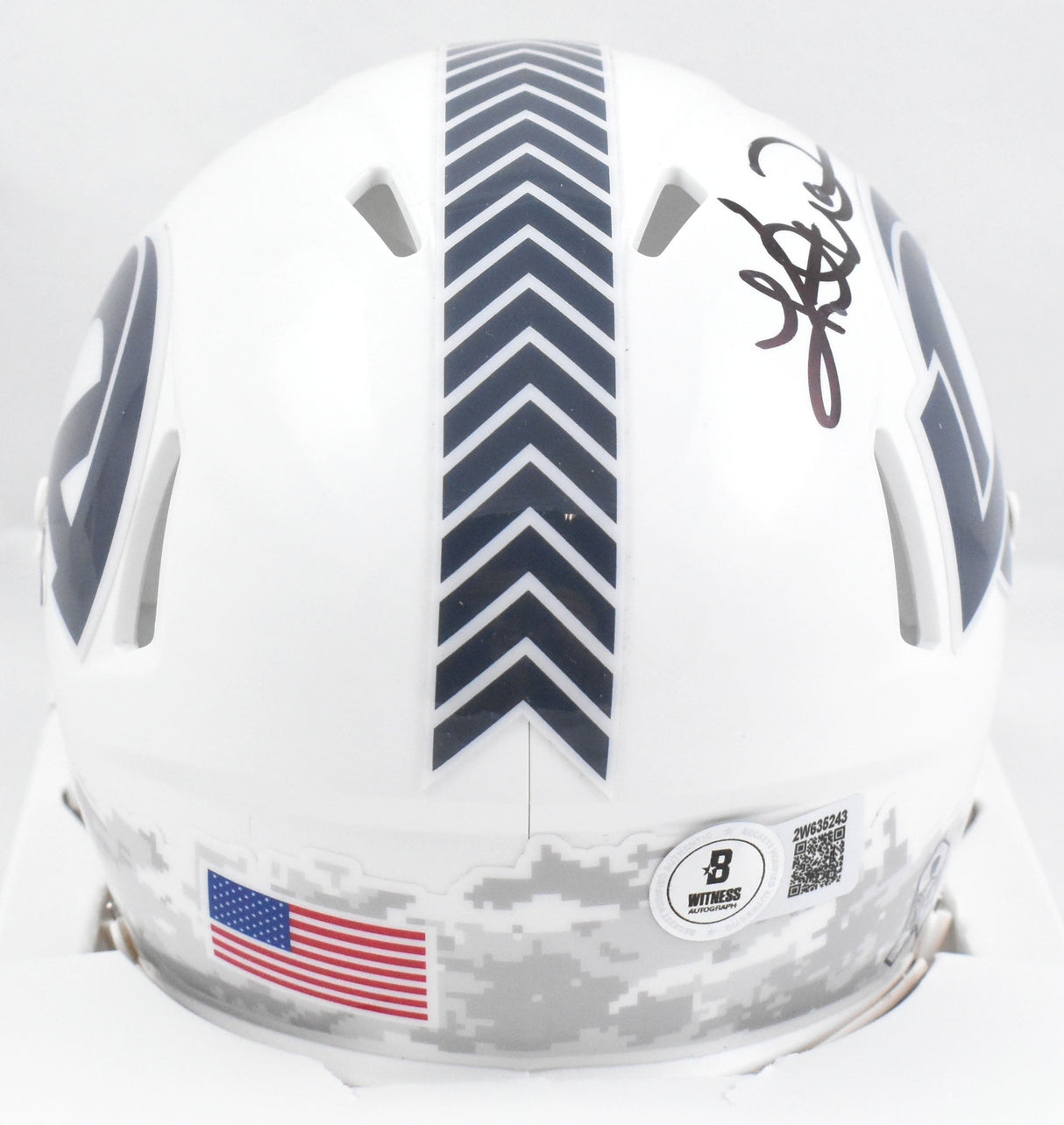 Kurt Warner Autographed Rams Salute 2024 Speed Mini Helmet - Beckett W Hologram