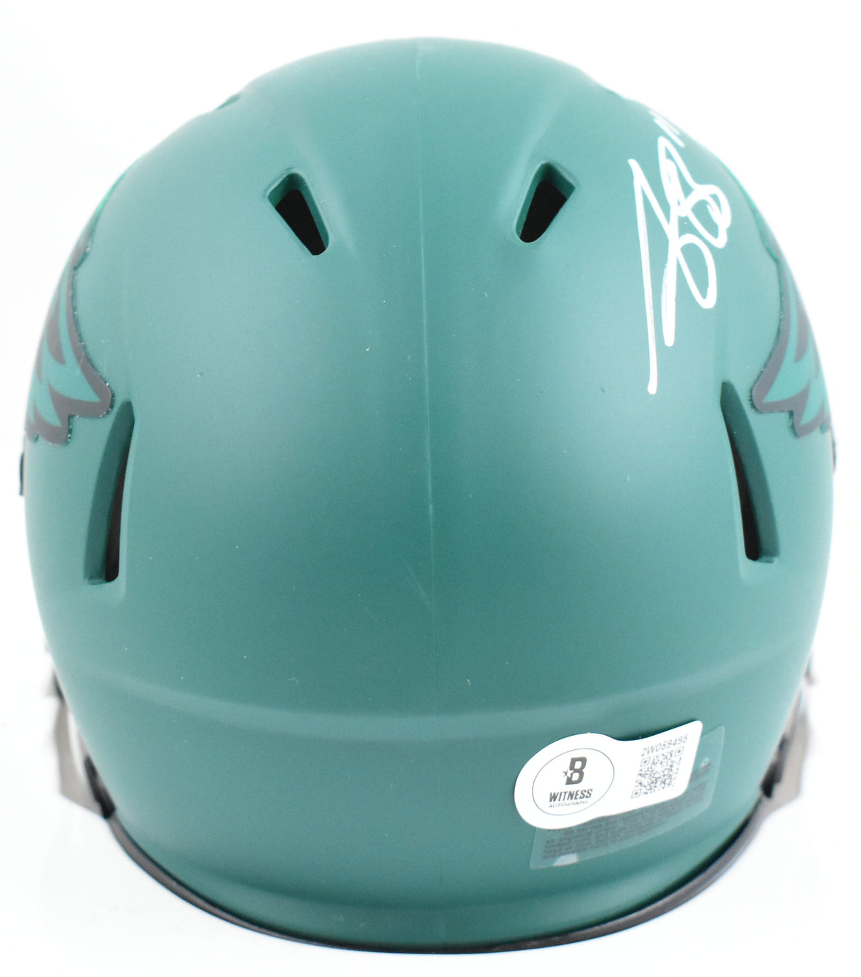 AJ Brown Autographed Philadelphia Eagles Rave Speed Mini Helmet - Beckett W Holo