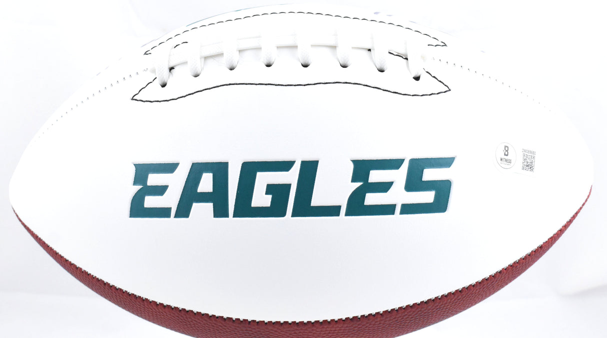 A.J. Brown Autographed Philadelphia Eagles Logo Football SB Champs Beckett W Holo
