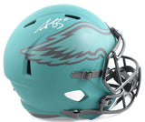 A.J. Brown Autographed Philadelphia Eagles F/S Rave Speed Helmet Beckett W Holo