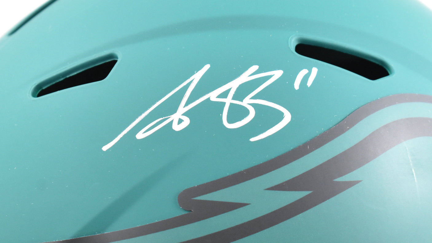 A.J. Brown Autographed Philadelphia Eagles F/S Rave Speed Helmet Beckett W Holo