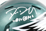 Dom DiSandro Autographed Eagles Speed Mini Helmet Big Dom - Beckett W Hologram