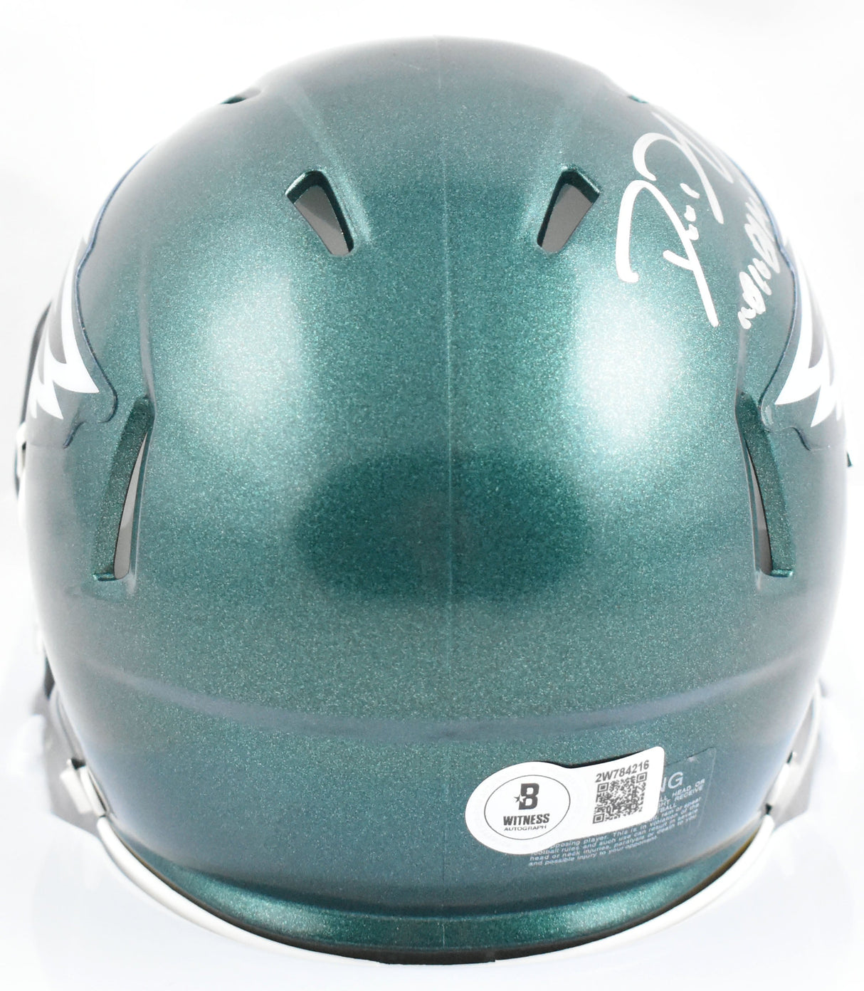 Dom DiSandro Autographed Eagles Speed Mini Helmet Big Dom - Beckett W Hologram