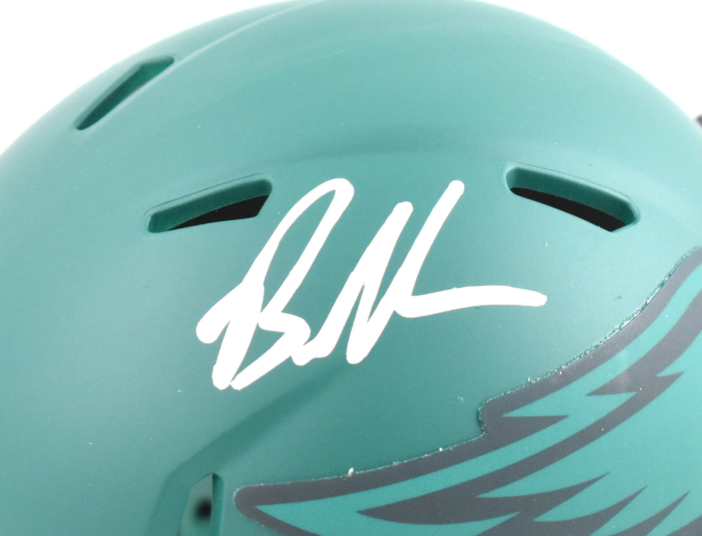 Brandon Graham Autographed Eagles Rave Speed Mini Helmet - Beckett W Hologram