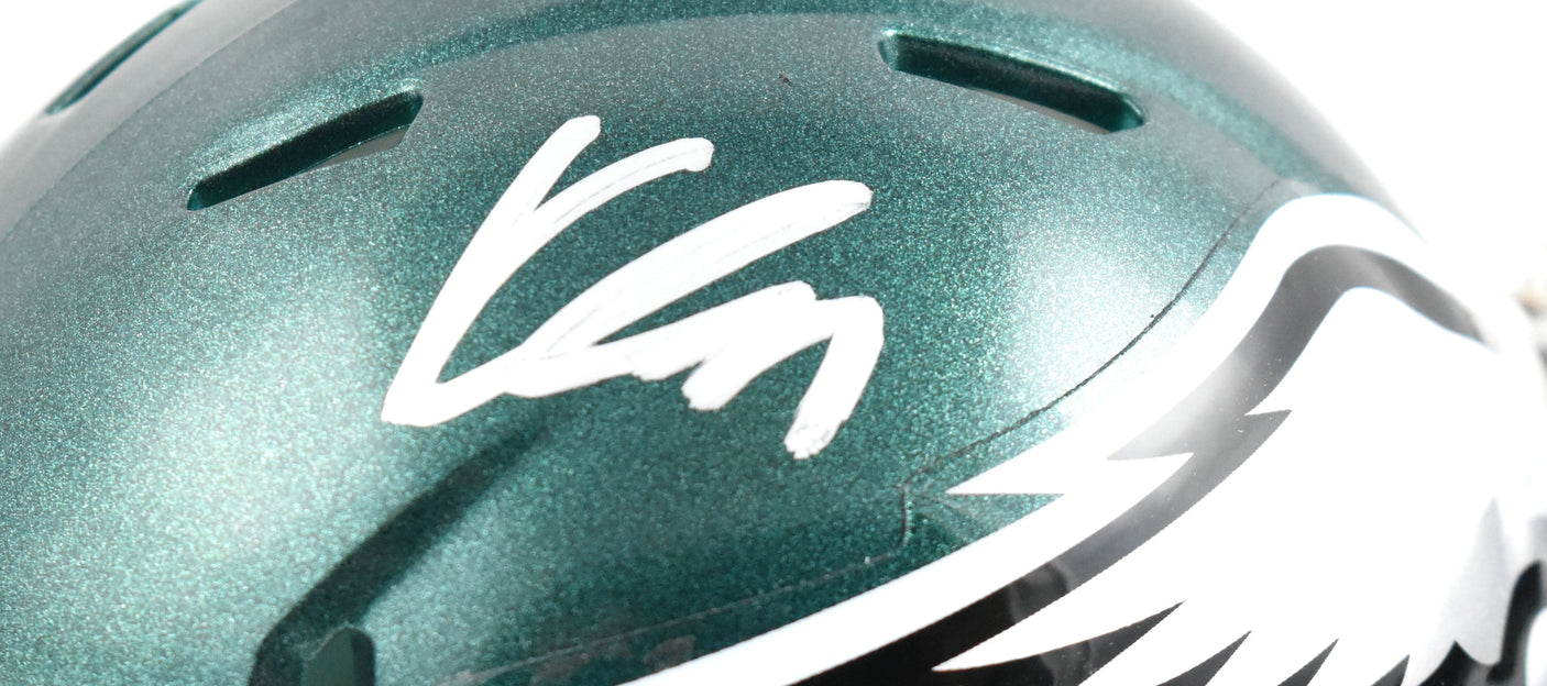 Kenneth Gainwell Autographed Eagles Speed Mini Helmet - Beckett W Hologram