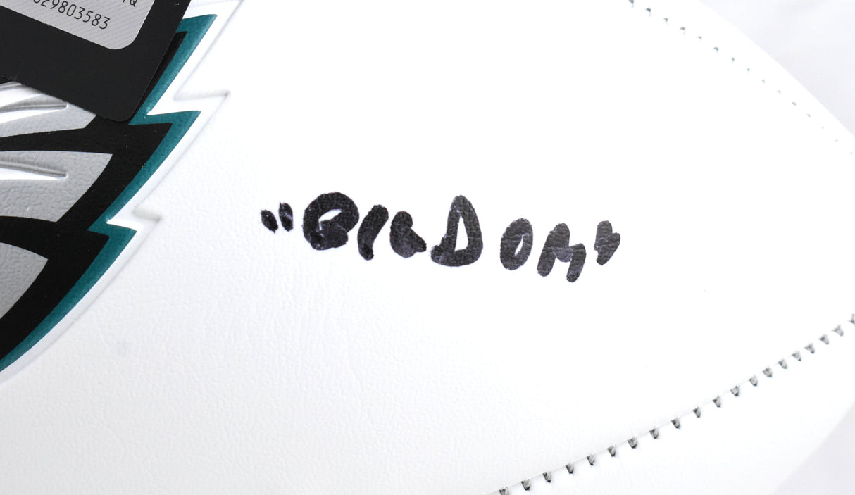 Dom DiSandro Signed Philadelphia Eagles Logo Football Big Dom Beckett W Hologram