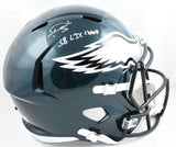 Darius Slay Autographed Eagles F/S Speed Helmet SB Champs - Beckett W Hologram