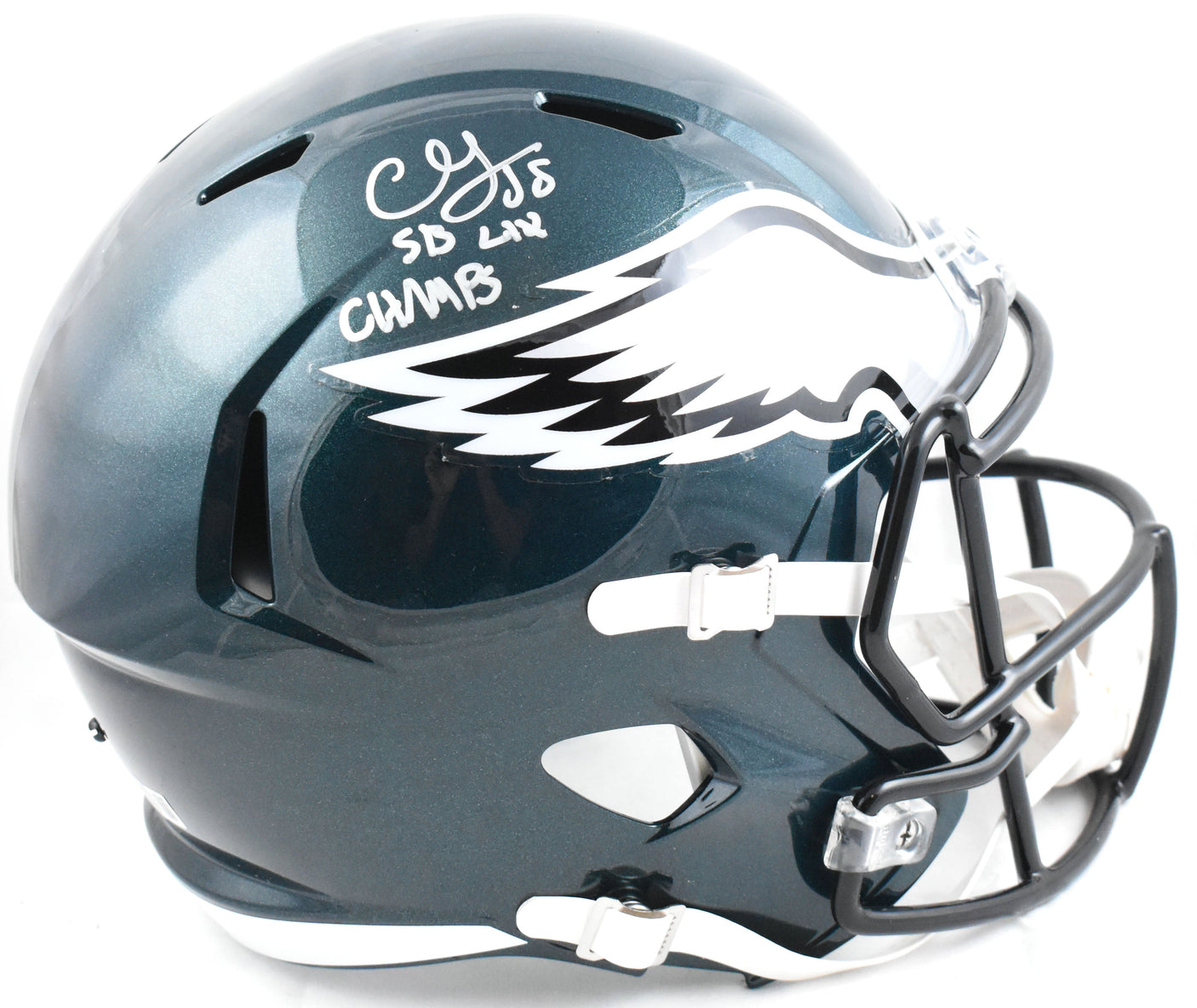 CJ Gardner-Johnson Autographed Eagles F/S Speed Helmet SB Champs Beckett W Holo