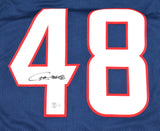 Christian Harris Autographed Blue Pro Style Jersey - Beckett W Hologram