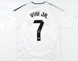 Vinicius Jr Autographed Real Madrid Home White Soccer Jersey #7 Beckett Hologram