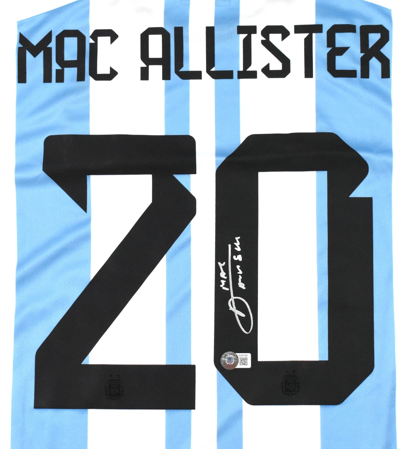 Alexis Mac Allister Signed Argentina FC Home Soccer Jersey #20 Beckett Hologram