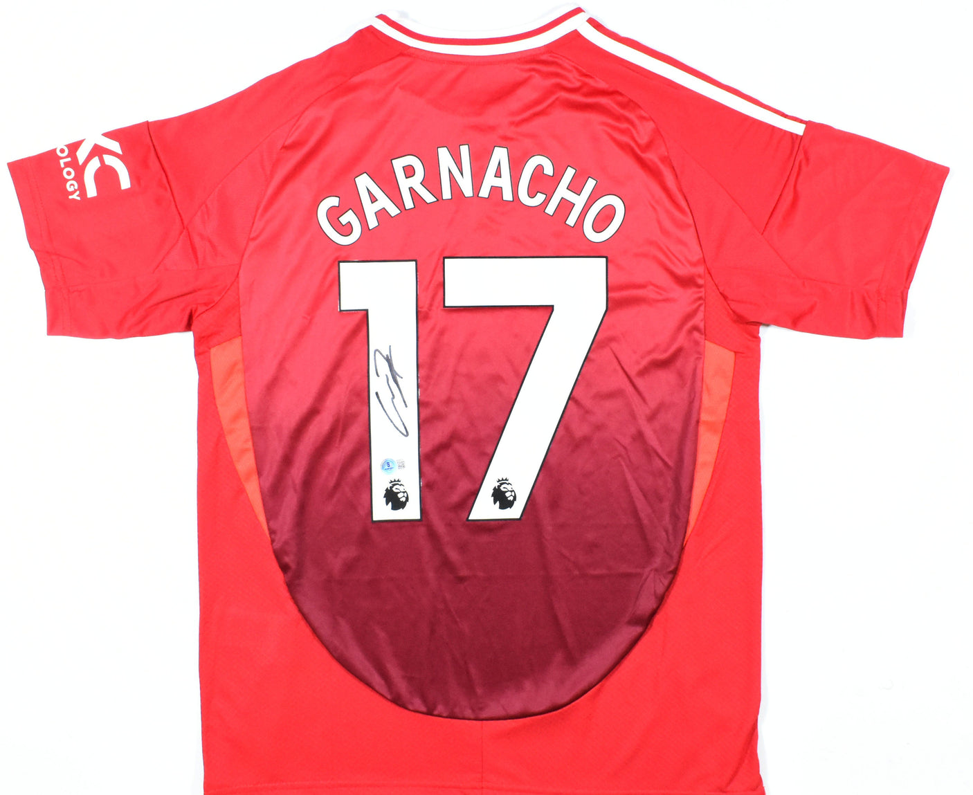 Alejandro Garnacho Signed Manchester Utd Home Soccer Jersey #17 Beckett Hologram