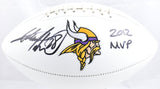 Adrian Peterson Autographed Minnesota Vikings Logo Football MVP -Beckett W Holo