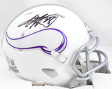Adrian Peterson Autographed Vikings Alt 24 Speed Mini Helmet-Beckett W Hologram