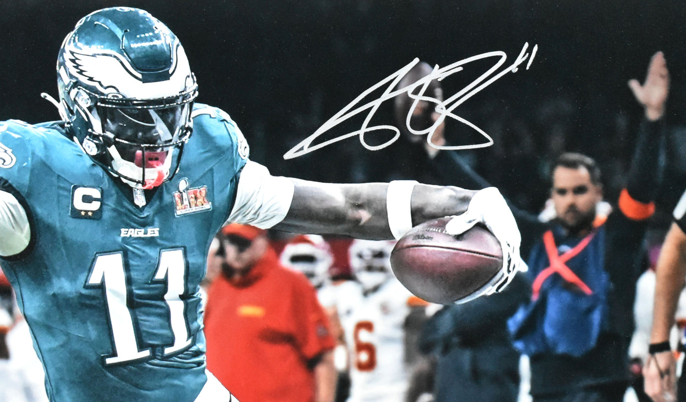 AJ Brown Autographed Philadelphia Eagles 16x20 Spotlight Photo - Beckett W Holo