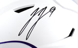 JJ McCarthy Autographed Vikings F/S Alt 2024 Speed Flex Helmet Beckett W Holo