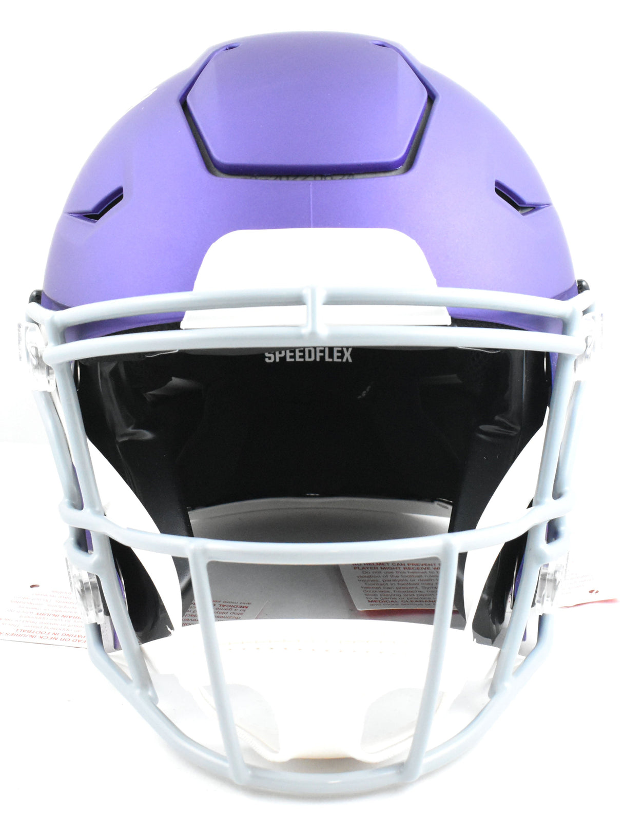 JJ McCarthy Autographed Vikings F/S Tribute Speed Flex Helmet - Beckett W Holo