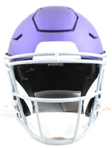 JJ McCarthy Autographed Vikings F/S Tribute Speed Flex Helmet - Beckett W Holo