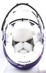 JJ McCarthy Autographed Vikings F/S Speed Authentic Helmet Beckett W Hologram