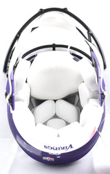 JJ McCarthy Autographed Vikings F/S Speed Authentic Helmet Beckett W Hologram