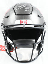 Mike Alstott Signed Buccaneers F/S Speed Flex Helmet SB Champs A Train Beckett W