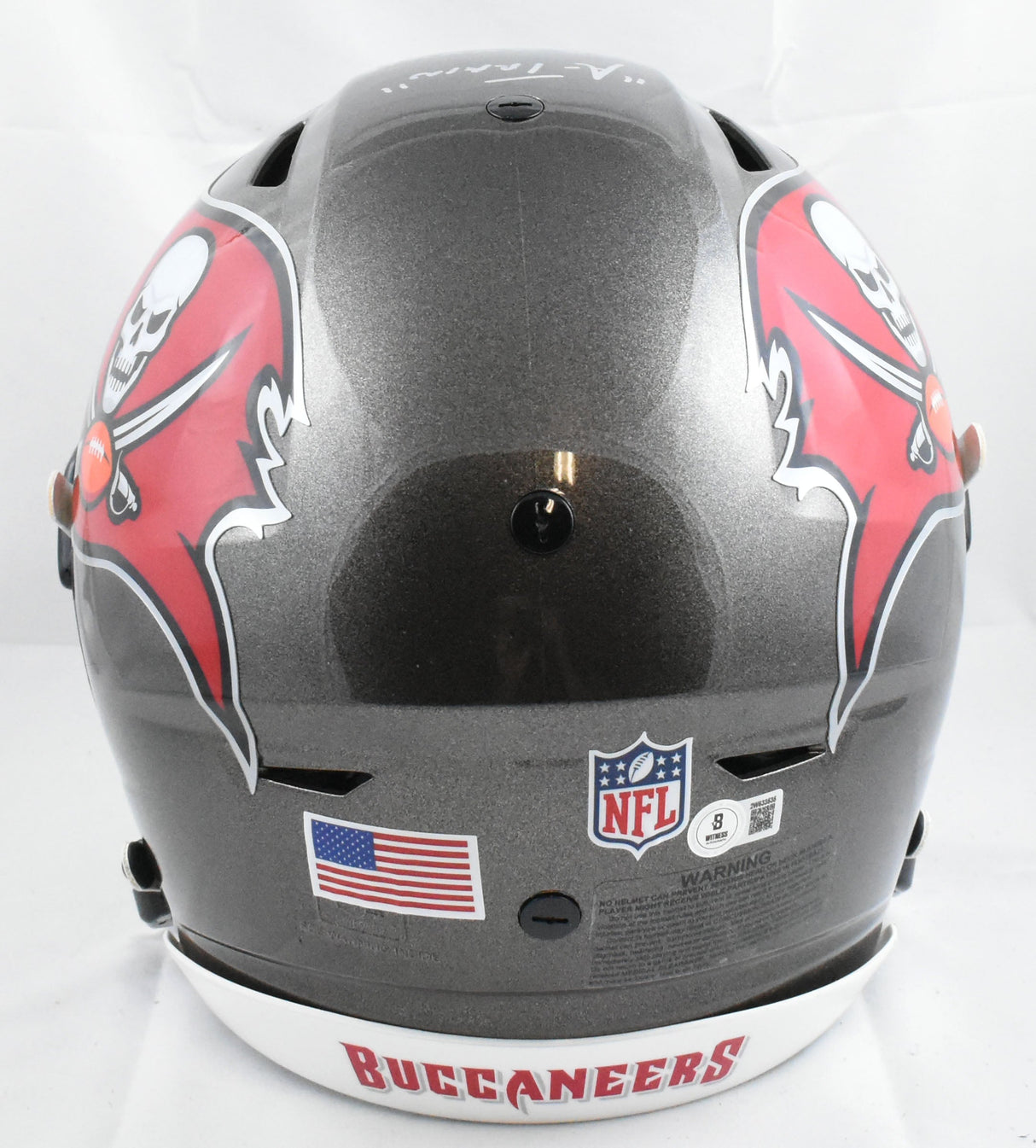 Mike Alstott Signed Buccaneers F/S Speed Flex Helmet SB Champs A Train Beckett W