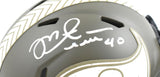 Mike Alstott Signed Buccaneers Salute Speed Mini Helmet- Beckett W Holo *White